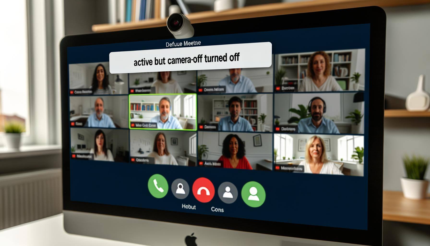 Screen displaying Zoom meeting with everyone's face visible